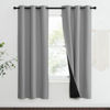 Picture of NICETOWN Full Shade Curtain Panels, Pair of Energy Smart & Noise Blocking Out Blackout Drapes for Dining Room Window, Thermal Insulated Guest Room Lined Window Dressing(Silver Grey, 37 x 70 inch)