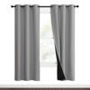 Picture of NICETOWN Full Shade Curtain Panels, Pair of Energy Smart & Noise Blocking Out Blackout Drapes for Dining Room Window, Thermal Insulated Guest Room Lined Window Dressing(Silver Grey, 37 x 70 inch)