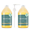 Picture of WHOLENATURALS Pure Castile Soap Liquid, EWG Verified & Certified Palm Oil Free Unscented, Natural, Mild & Gentle Non-gmo & Vegan - Organic Body Wash, Laundry, and Baby Soap-128 Fl Oz-Pack of 2 w/pump