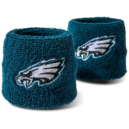 Picture of Franklin Sports unisex Wristbands Franklin Sports NFL Philadelphia Eagles Embroidered Wristbands, Team Specific, OSFM US