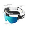 Picture of Juli Ski Goggle/Snow Snowboard Goggles for Men, Women & Youth - 100% UV Protection Anti-Fog Dual Lens(Grey Frame Ice Blue Len)
