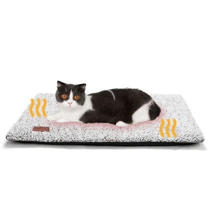 Picture of Self Warming Cat Bed Self Heating Cat Dog Mat 24 x 18 inch Extra Warm Thermal Pet Pad for Indoor Outdoor Pets with Removable Cover Non-Slip Bottom Washable