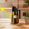 Picture of YARRAMATE 16oz/470ml Light-Blocking Dark Oil Sprayer for Cooking, 2 in 1 Olive Oil Dispenser Bottle for Kitchen, Premium Dark Amber Glass Oil Bottle, Food-Grade Oil Mister for Air Fryer, BBQ (Black)