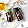 Picture of YARRAMATE 16oz/470ml Light-Blocking Dark Oil Sprayer for Cooking, 2 in 1 Olive Oil Dispenser Bottle for Kitchen, Premium Dark Amber Glass Oil Bottle, Food-Grade Oil Mister for Air Fryer, BBQ (Black)