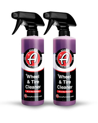 Picture of Adam's Wheel & Tire Cleaner 16oz, 2 Pack - Professional All in One Tire & Wheel Cleaner Car Wash Wheel Well Cleaning Spray for Car Detailing | Safe On Most Rim Finishes