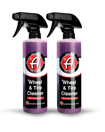 Picture of Adam's Wheel & Tire Cleaner 16oz, 2 Pack - Professional All in One Tire & Wheel Cleaner Car Wash Wheel Well Cleaning Spray for Car Detailing | Safe On Most Rim Finishes