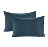 Picture of LANE LINEN Pillows Standard Size Set of 2 Soft 100% Egyptian Cotton Sateen 1000 Thread Count Cool & Smooth Pillowcases Queen - Denim