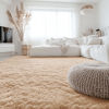 Picture of OLANLY 8x10 Machine Washable Large Area Rugs for Living Room, Bedroom, Soft Fluffy Shaggy Bedside Rug, Indoor Floor Carpet for Kids Girls and Boys, Dorms, Nursery, Home Decor Aesthetic, Beige