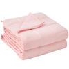 Picture of yescool Weighted Blanket for Adults (15 lbs, 60" x 80", Pink) Cooling Heavy Blanket for Sleeping Perfect for 140-160 lbs, Queen Size Breathable Blanket with Premium Glass Bead, Machine Washable