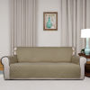 Picture of PureFit Reversible Quilted Sofa Cover, Water Resistant Slipcover Furniture Protector, Washable Couch Cover with Non Slip and Elastic Straps for Kids, Dogs, Pets (Sofa, Beige/Beige)
