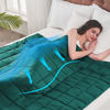 Picture of yescool Weighted Blanket for Adults (20 lbs, 88” x 104”, Dark Green) Cooling Heavy Blanket for Sleeping Perfect for 190-210 lbs, Queen Size Breathable Blanket with Premium Glass Bead, Machine Washable