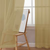 Picture of OWENIE Sheer Curtains, Sheer Curtains 84 Inch Length 2 Panels Set, Light Filtering Voile Fimly Sheer Drapes for Living Room/Bedroom, 2pcs, Gold Solid Rod Pocket Sheer Curtains, Each 42" W x 84" L