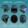 Picture of Retrospec Comstock Ski Helmet - Snowboard Helmet for Adults & Youth - Adjustable Fit Snow Helmet with Protective Shell and Breathable Vents for Men, Women, Boys & Girls