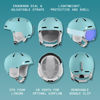 Picture of Retrospec Comstock Ski Helmet - Snowboard Helmet for Adults & Youth - Adjustable Fit Snow Helmet with Protective Shell and Breathable Vents for Men, Women, Boys & Girls