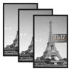 Picture of upsimples 11x17 Picture Frame Black 3 Pack, Scratch-Proof 11 x 17 Poster Frames for Photo Gallery - Slide-In Strips, Horizontal or Vertical Wall Mounting