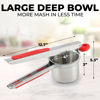 Picture of Zulay Kitchen Premium Large 15oz Potato Ricer, Heavy Duty Professional Stainless Steel Potato Masher and Ricer Kitchen Tool, Press and Mash Kitchen Gadget - Red and Silver 3 Disc