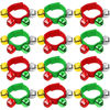 Picture of Augshy Christmas Wrist Bells Bracelets, 12Pcs Wrist Band Jingle Bells with Red Green Gold Silver Bells, Musical Instruments Adjustable Hand Ankle Bells for Christmas Gifts Kids Party Favor Toys