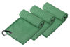 Picture of Handy Picks Microfiber Golf Towel (16" X 16") with Carabiner Clip, Waffle Pattern Golf Towel Hook and Loop Fastener - The Convenient Golf Cleaning Towel Dark Green