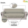 Picture of Easy-Going Reversible Couch Cover for 3 Cushion Couch Sofa Cover for Dogs Water Resistant Furniture Protector Cover with Foam Sticks Elastic Straps for Pet Cat (Sofa, Beige/Beige)