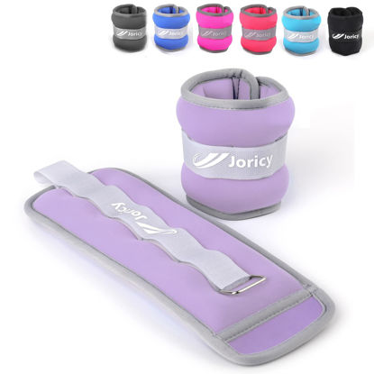 Picture of Ankle Weights, Wrist Leg Arm Weight for Women Men Kids with Adjustable Straps, Strength Training Weighted for Yoga, Jogging, Running, Walking, Aerobics, Gym Workout - 3LBS Pair (1.5 LB Each Weight),