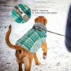 Picture of FUAMEY Dog Winter Coat,Dog Jackets with Harness Built in Dog Cold Weather Coats Dog Paded Vest Dog Apparel with Zipper on Back Pet Reflective Clothes for Small Medium Large Dogs Green Plaid XXL