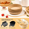 Picture of Air Fryer Paper Liners Disposable: 100PCS Round Airfryer Oven Insert Parchment Sheets Grease and Water Proof Non Stick Basket Liners for Baking Cooking from ctizne