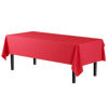 Picture of Exquisite 6-Pack Premium Plastic Tablecloth 54in. x 108in. Rectangle Plastic Table Cover - Red