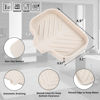 Picture of MicoYang Silicone Bathroom Soap Dishes with Drain Spout-Bathroom and Kitchen Sink Organizer,Sponge Holder,Dish Soap Tray,Perfect for Dispenser,Scrubber,Bottle,Cup on Sink or Counter-Tapioca 4.9"×3.2"