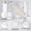 Picture of MicoYang Silicone Bathroom Soap Dishes with Drain Spout-Bathroom and Kitchen Sink Organizer,Sponge Holder,Dish Soap Tray,Perfect for Dispenser,Scrubber,Bottle,Cup on Sink or Counter-Tapioca 12"×4"
