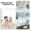 Picture of MicoYang Silicone Bathroom Soap Dishes with Drain Spout-Bathroom and Kitchen Sink Organizer,Sponge Holder,Dish Soap Tray,Perfect for Dispenser,Scrubber,Bottle,Cup on Sink or Counter-Tapioca 12"×4"