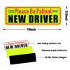 Picture of SINGARO New Driver Magnet for Car, 3Pcs Magnetic Reflective Novice Driver Stickers, Car Exterior Accessories, New Driver Vehicle Safety Signs（Black&Red）