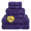 Picture of Cotton Paradise 6 Piece Towel Set, 100% Cotton Soft Absorbent Turkish Towels for Bathroom, 2 Bath Towels 2 Hand Towels 2 Washcloths, Purple Towel Set