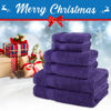 Picture of Cotton Paradise 6 Piece Towel Set, 100% Cotton Soft Absorbent Turkish Towels for Bathroom, 2 Bath Towels 2 Hand Towels 2 Washcloths, Purple Towel Set