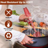 Picture of 2Pack Meat Chopper, Heat Resistant Meat Masher for Hamburger Meat, Ground Beef Smasher, Nylon Hamburger Chopper Utensil, Meat Ground, Non Stick Mix Chopper Mix and Chop, Meat Masher Tool Gift（Red）