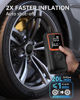 Picture of Tire Inflator Portable Air Compressor - 20000mAh & 150PSI Cordless Air Pump for Car Tires with Pressure Gauge & LED Light, 2X Faster Inflation Electric Air Compressor for Car Bikes, Motorcycle, Ball