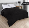 Picture of Utopia Bedding Comforters Queen Size, All Season Duvet Insert, Down Alternative Box Stitched Bed Comforter with Corner Tabs, Machine Washable (Black)