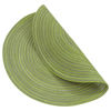 Picture of SHACOS Round Placemats Set of 6 for Dining Tables 15 inch Cotton Braided Placemats Washable Reversible for Kitchen Holiday Party (Pea Green, 6)