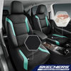 Picture of Skechers Memory Foam Car Seat Covers, Air Cool Mesh Thick Seat Covers,Two Front Car Seat Protector,Airbag Compatible, Automotive Comfort Protection for Most Cars,Van,Trucks, SUVs,Green