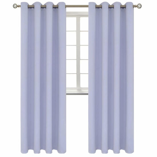Picture of BGment Room Darkening Curtains 95 Inches Long - Grommet Thermal Insulated Drapes Window Treatment Curtains for Bedroom, 2 Panels, 52 x 95 Inch, Lavander