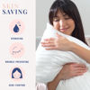 Picture of Blissy Silk Pillowcase - 100% Pure Mulberry Silk - 22 Momme 6A High-Grade Fibers - Silk Pillow Cover for Hair & Skin - Regular, Queen & King with Hidden Zipper (King, White Striped)