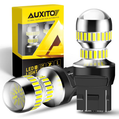 Picture of AUXITO Upgraded 7440 7443 LED Bulbs for Reverse Lights T20 7441 7444 LED Replacement Light Kit for Backup Tail Brake Signal Parking DRL Lights, 6000K Xenon White