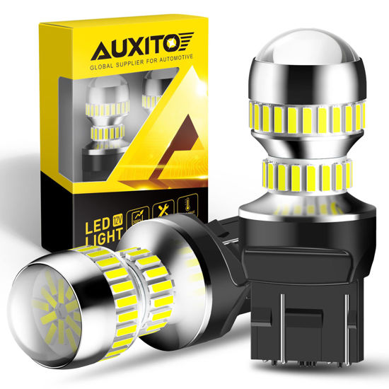 Picture of AUXITO Upgraded 7440 7443 LED Bulbs for Reverse Lights T20 7441 7444 LED Replacement Light Kit for Backup Tail Brake Signal Parking DRL Lights, 6000K Xenon White