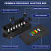 Picture of CheeMuii 7 Way Trailer Junction Box Weatherproof 7 Pin Trailer Wiring Box 7 Color-Coded Electric Wires Connection Box for RV Camper Trailer Light Rewiring