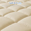 Picture of MATBEBY California King Quilted Fitted Mattress Pad - Breathable, Fluffy, Cooling, Deep Pocket, Machine Washable, Beige