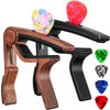 Picture of Capo Guitar Capo for Acoustic Electric Guitar Ukulele - 2 Pack Guitar Kapo Clip Clamp with Picks Holder