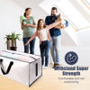 Picture of HOMESURE 12 Pack Large Strong Moving Bags with Zippers & Carrying Handles - Water-Resistant - Heavy Duty Storage Tote for Space Saving, Fold Flat, Alternative to Moving Box (Semi-Transparent)