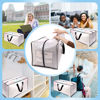 Picture of HOMESURE 12 Pack Large Strong Moving Bags with Zippers & Carrying Handles - Water-Resistant - Heavy Duty Storage Tote for Space Saving, Fold Flat, Alternative to Moving Box (Semi-Transparent)