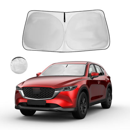 Picture of HOHUIGO Windshield Sun Shade for Mazda CX-5 2024 2023-2017 Window Sunshade for CX5 Sport Touring Grand Touring Reserve Carbon Edition Signature Accessories Sun Visor UV Protector Heat Shield Cover