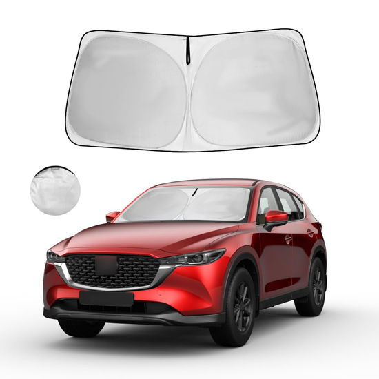 Picture of HOHUIGO Windshield Sun Shade for Mazda CX-5 2024 2023-2017 Window Sunshade for CX5 Sport Touring Grand Touring Reserve Carbon Edition Signature Accessories Sun Visor UV Protector Heat Shield Cover