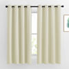 Picture of NICETOWN Bedroom Curtains Room Darkening Draperies - Grommet Top Beige Thermal Insulated Energy Saving Privacy Drapes for Apartment/Home Office, 2 Panels, W52 x L63